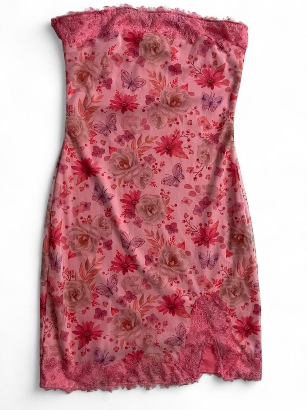 Stella Laguna Beach Pink Floral Butterfly
Mesh Tube Dress